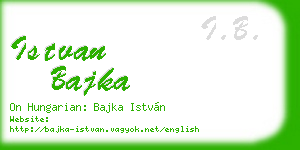istvan bajka business card