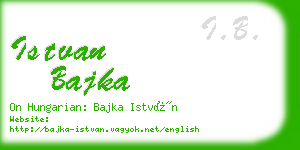 istvan bajka business card